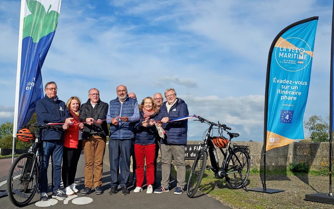 Vélomaritime : la section entre Grandcamp-Maisy et la Manche inaugurée